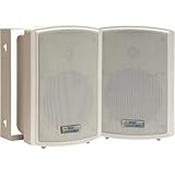 Pyle Home PDWR5T 5.25-Inch Indoor/Outdoor Waterproof Speakers with 30-Watt 70V Transformer (Pair)