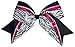 Jumbo Met Rhnstn Hair Bow W/Zeb Prnt Metallic Pink