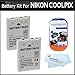 2 Pack Battery Kit For Nikon COOLPIX P100 P500 P510 P520 Digital Camera Includes 2 Extended (1100 Mah) Replacement Nikon EN-EL5 Batteries + LCD Screen Protectors + ButterflyPhoto MicroFiber Cleaning Cloth