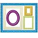 Wallies Wall Decals, Colorful Frames Wall Stickers, Set of 10