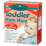 Hot Kid Organic Toddler Mum-Mum Strawberry Flavor Rice Biscuit, 24-Count Box(Pack of 6)