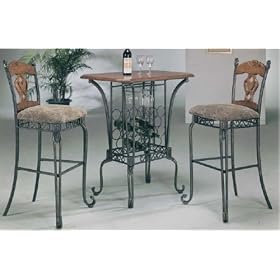 Click here to buy 2 Metal and Wood Bar Stools - Very Nice! by The Furniture Cove.