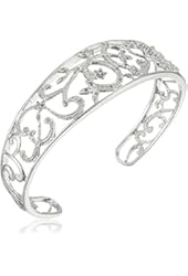 Sterling Silver Diamond Cuff Bracelet (1/4 cttw, I Color, I3 Clarity)