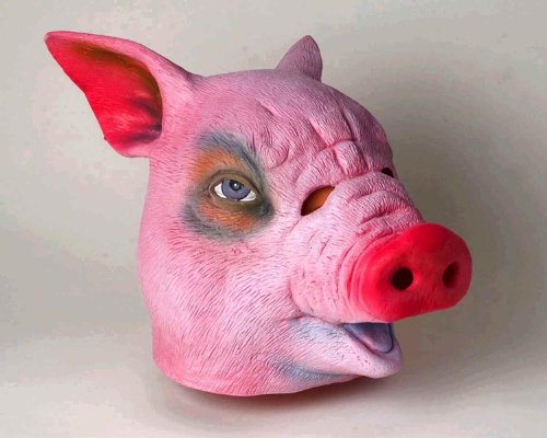 Deluxe Latex Animal Mask - Pig