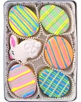 Beautiful Sweets Pastel Easter Eggs Organic Cookies, 12 Cookies