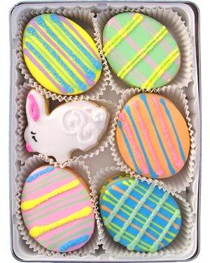 Beautiful Sweets Pastel Easter Eggs Organic Cookies, 24 Cookies 
