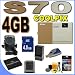 Nikon Coolpix S70 12.1MP Digital Camera w/5x Optical VR Zoom (Champagne/Brown) BigVALUEInc Accessory Saver 4GB EL12 Battery/Charger Bundle