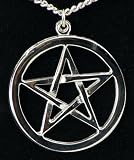 Woven Pentagram Necklace Goth Black Metal Wiccan Occult Satan Witchcraft Symbol