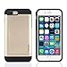 iPhone 7 Plus Card Holder Case, Holds Up to 2 Cards, TORUBIA Wallet Case Slim Fit Armor Air Cushion Technology Dual Layer Heavy Duty Shockproof Protective Cover for iPhone 7 Plus 5.5 inch - Gold