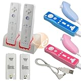 2 silicone skin case + Dual Charger For Nintendo Wii