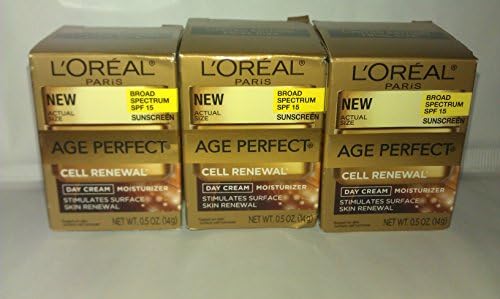 (3 PACK) L'OREAL AGE PERFECT CELL RENEWAL DAY CREAM MOISTURIZER 0.5oz