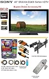 Brand New Sony Bravia KDL-40EX400 Series HDTV 1080p LCD HDTV With Buyers Choice Sony HD Accessory Kit Includes Professional Dual Arm Articulating Mount + (2) 6FT Hdmi 1.3B Cables, 6FT Audio Interconnect Cable Screen Cleaner + Surge Protector