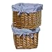 Baby : Set of 2 Honey Baskets with Navy Gingham Liners