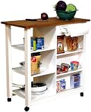 Venture Horizon 4125-11WH Double Wide Butcher Block Bin Kitchen