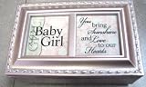 Baby Girl Petite Pink Music Box Plays Brahm's Lullaby