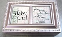 Baby Girl Petite Pink Music Box Plays Brahms Lullaby