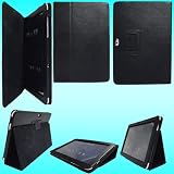 Accessories Online - Premium Black Leather Case Cover and Flip Stand Wallet for Samsung P7510 Galaxy Tab 10.1 - With Smart Magnetic Sleep / Wake Sensor Feature. Includes 2 Screen Protectors.