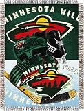NHL Minnesota Wild 48-Inch-by-60-Inch Woven Jacquard Home Field Ice Advantage Throw