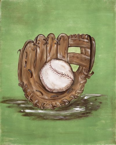 William's Baseball Glove Canvas Reproduction
