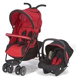 Petite Star City Bug Stroller Travel System (Red/Black)
