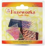 Fuseworks 1-Ounce Dichroic Bits and Pieces 90 COE Fusible Glass, Assorted Colors
