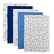 Gerber 5pk Flannel Receiving Blankets - Blue