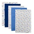 Gerber 5pk Flannel Receiving Blankets - Blue