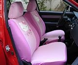 6pcs Hello Kitty Universal Car Seat Cover Pink - With Free Gift of Non-slip Dash Grip Pad Mat
