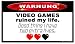 Extrem Spass Warnung Aufkleber Spiele L=0: my-fan-page.de