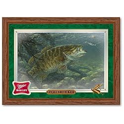 Miller High Life Small Mouth Bass Reflective Wall Mirror