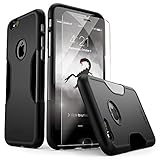 iPhone 6 Tempered Glass Screen Protector Case Kit SaharaCase® Slim Durable [Shock Absorbing Sides] Protective Hard Plastic Frame for iPhone 6 (2014) / 6s (2015)