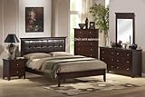 4pcs Queen Size Bedroom Set - Espresso Finish