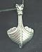 Pewter Pendant Viking Ship Necklace Odin Thor Norse Viking