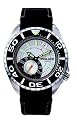 Police Regatta gents black leather strap and silver dial watch
