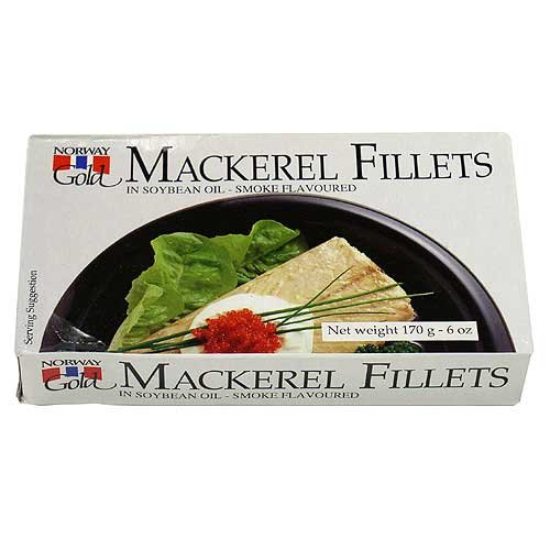 Norwegian Gold Mackerel Fillets in Oil (6 Ounce) by igourmet.com by igourmet