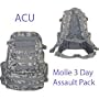 MOLLE 3 Day Military Assault Pack Backpack - ACU Digital Camouflage