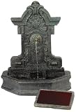 English Tudor Garden Faux Stone Solar Outdoor Fountain