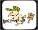 Decorated Mouse Pad with hunters, chicken, hat, gun
