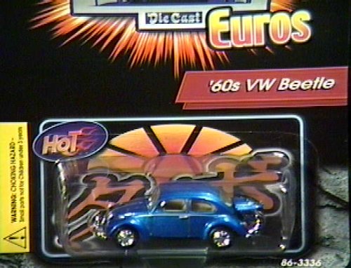  REVELL HOT HATCH EUROS BLUE 60S VW BEETLE DIECAST VEHICLE
