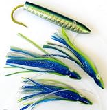6 in Mahi Holographi Cedar Plug Daisy Chain Saltwater Fishing Lure for Mahi Tuna Sails Wahoo