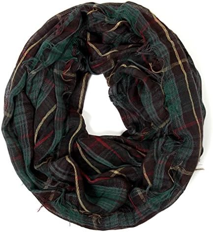 Scarfand's Mixed Infinity Brick Scarf (Tartan Dark Teal)