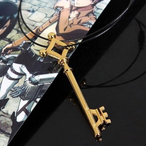 DeHappiness-Shingeki No Kyojin Attack on Titan Cosplay Eren Jaeger Key Necklace Pendant