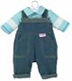Corolle Denim Overalls Set, fits 14 inch baby dolls