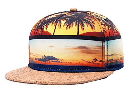 Fashion 3d beach snapback cap hip-hop baseball cap fitt…