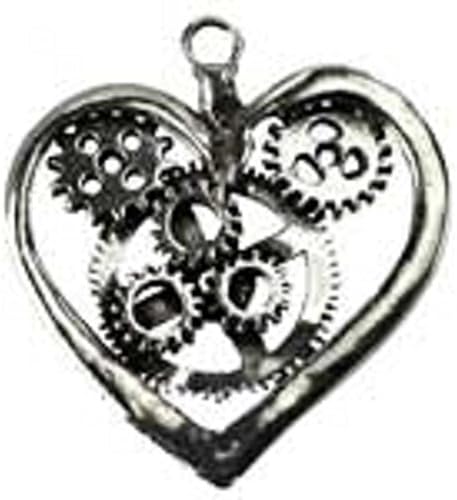 Silver Plated Heart Pendant 7/8" x1" Length