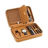 Scatola del Tempo Custodie 3P Leather Collectors Watch Pen & Jewelry Case