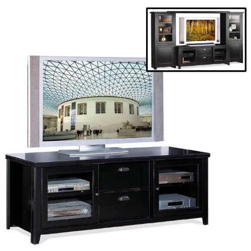 Kathy Ireland Home by Martin Furniture Tribeca Loft 65 Black Wood TV Stand