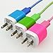 Wall Charger, OKRAY [3-Pack] 5V/1AMP 1-Port USB Wall Home Travel Charger Plug Power Adapter For iPhone 6/6 plus 5S 5 4S,Samsung Galaxy S6 S5 S4 S3,HTC One M8 M9,LG G2 G3,Blackberry,Motorola And More (Blue Green Pink)