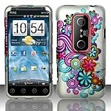 HTC EVO 3D Accessory - Colorful Blossoming Spring Flower Protective Hard Ca ....