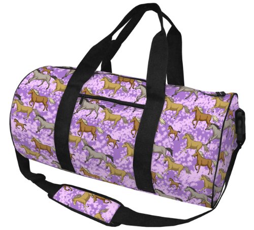 Purple Horses Duffle Bag